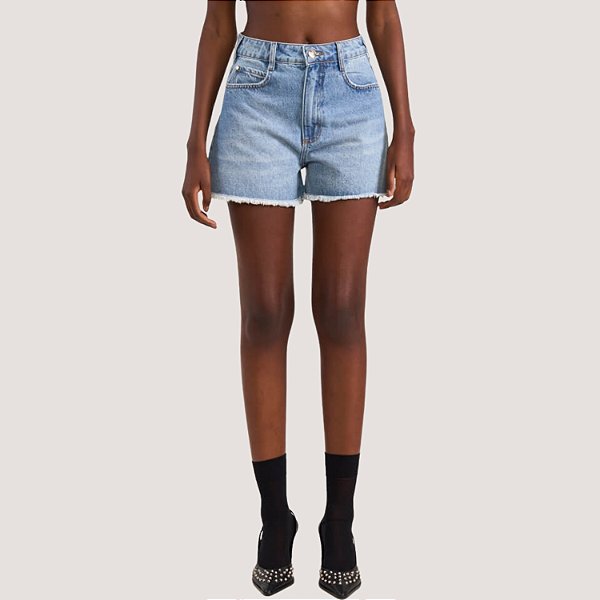 SHORT COLCCI JEANS CLARO BRUTO BASIC FEMININO ADULTO
