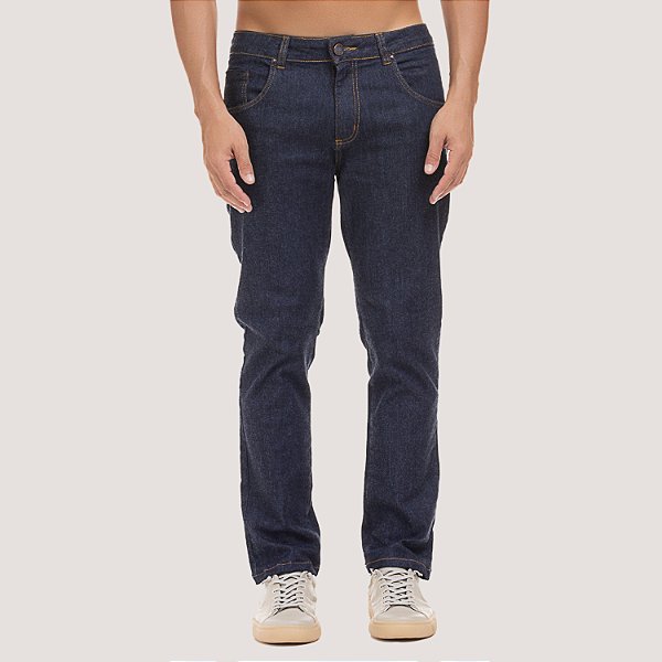 CALÇA DESERT JEANS ESCURO COM ELASTANO SLIM MASCULINO ADULTO