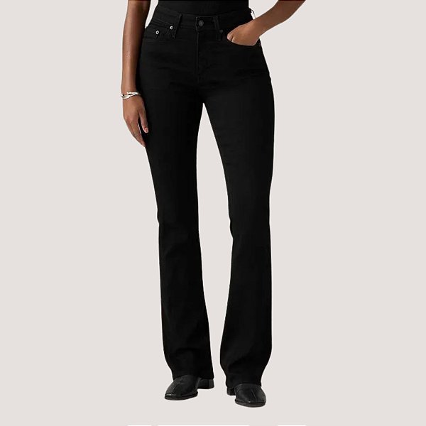 CALÇA LEVIS 725 JEANS PRETO COM ELASTANO FEMININO ADULTO
