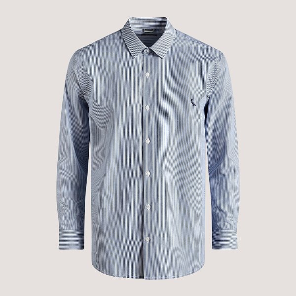 CAMISA RESERVA MANGA LONGA COMFORT ALGODÃO AZUL MASCULINO ADULTO