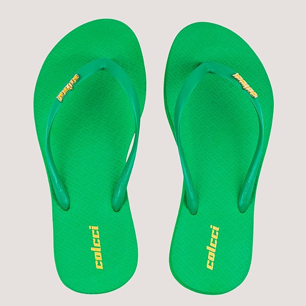 CHINELO COLCCI DEDO ACQUA METAL VERDE FEMININO ADULTO