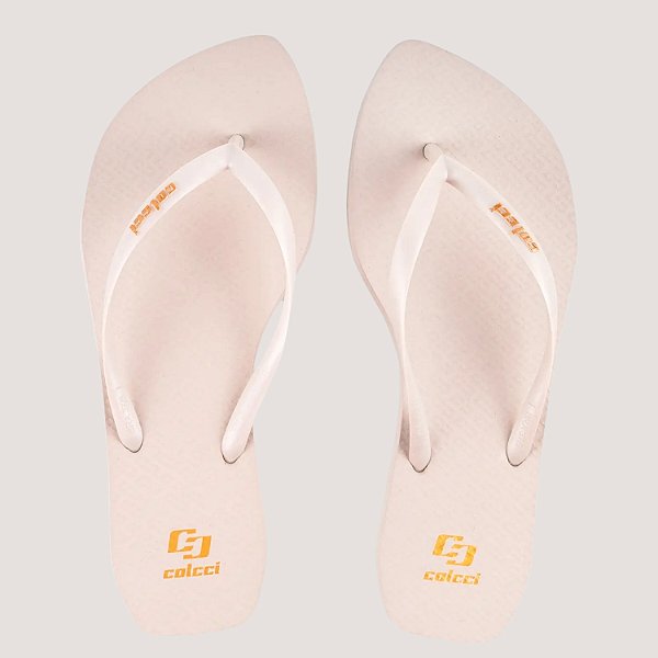 CHINELO COLCCI DEDO ACQUA GLAM BEGE FEMININO ADULTO