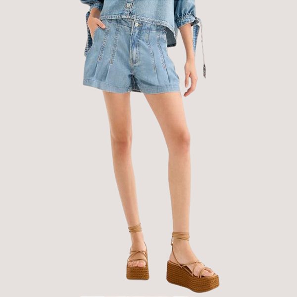 SHORT LEZ A LEZ JEANS CLARO LIOCEL BASIC FEMININO ADULTO