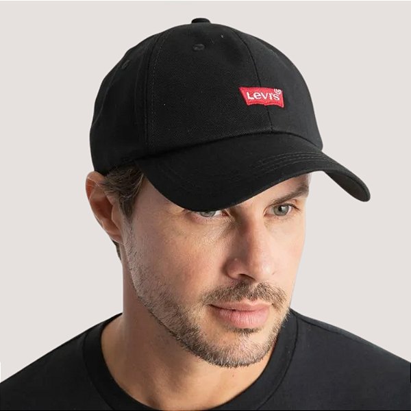 BONE LEVIS BRIM ABA CURVA ABERTO PRETO UNISEX ADULTO