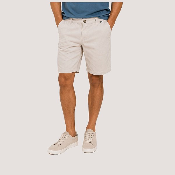 BERMUDA RESERVA BRIM BEGE ESPORTE FINO MASCULINO ADULTO