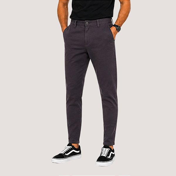 CALÇA DESERT BRIM COM ELASTANO ESPORTE FINO CHUMBO MASCULINO ADULTO
