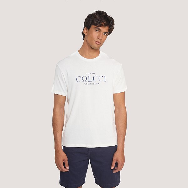 CAMISETA COLCCI MANGA CURTA COMFORT OFFWHITE MASCULINO ADULTO