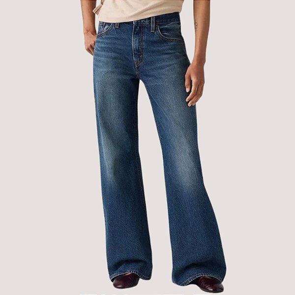 CALÇA LEVIS JEANS MÉDIO BRUTO PANTALONA FEMININO ADULTO