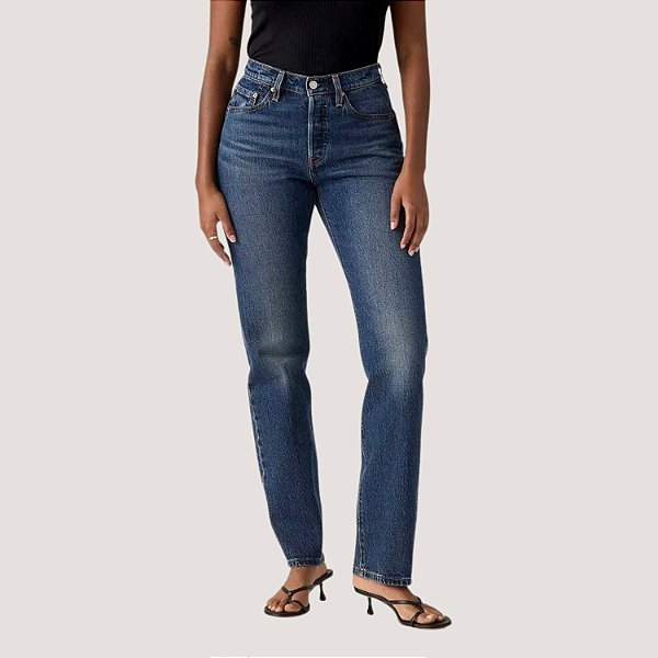 CALÇA LEVIS 501 JEANS MÉDIO COM ELASTANO FEMININO ADULTO