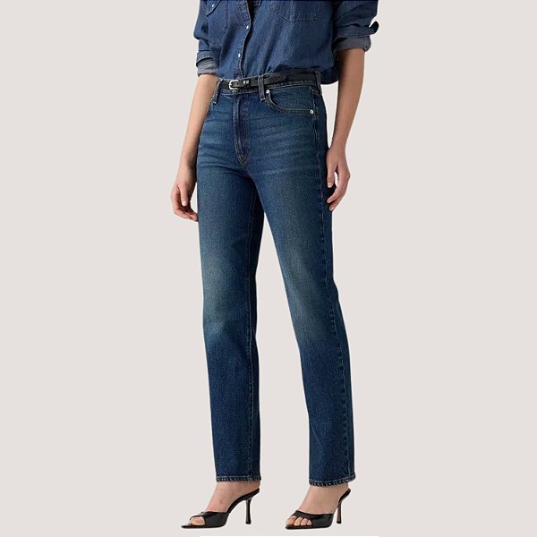 CALÇA LEVIS RIBCAGE JEANS MÉDIO COM ELASTANO FEMININO ADULTO