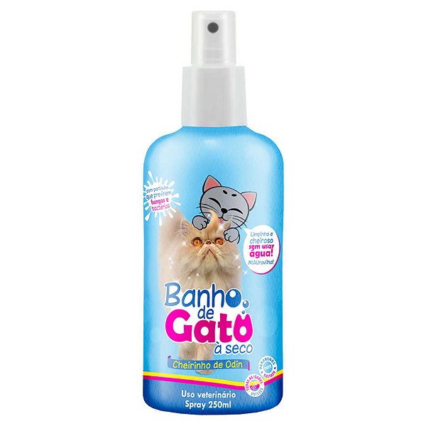 Banho de Gato a Seco CatMyPet Spray Cheirinho de Odin 250mL