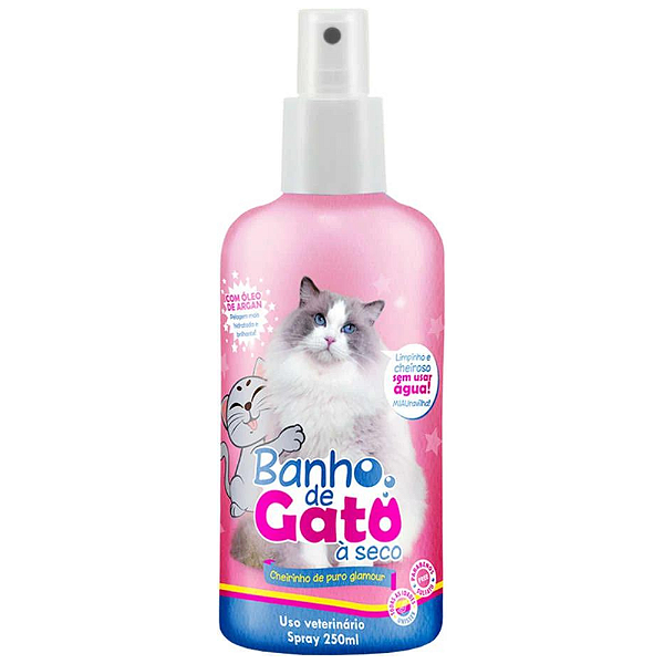 Banho de Gato a Seco CatMyPet Spray Cheirinho de Puro Glamour 250mL