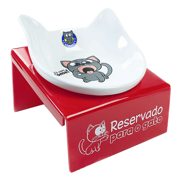 Comedouro CatMyPet Snack Cat Vermelho