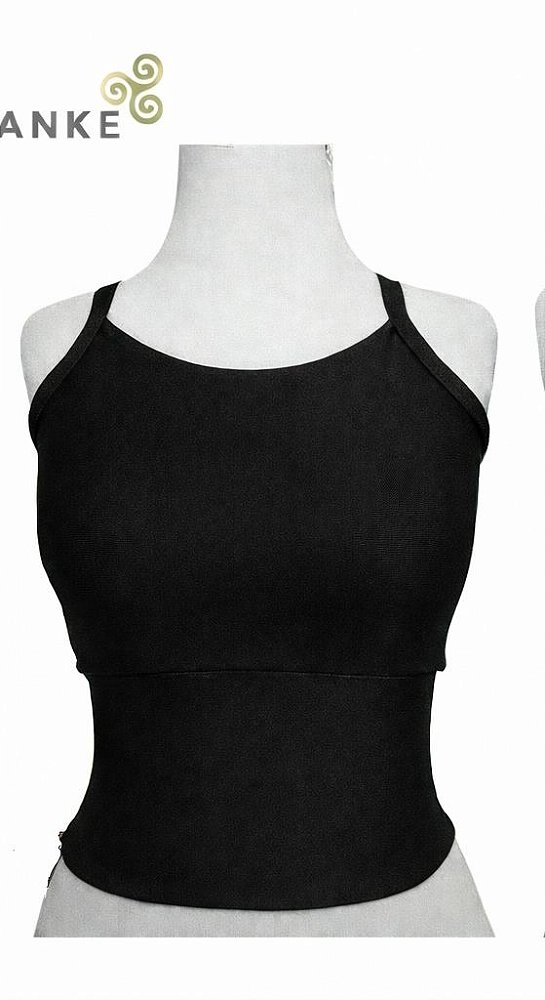 Cropped Paralelo Preto