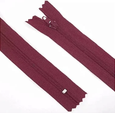 Zíper de Nylon Comum Fixo Nº3 -  30 CM - Pacote c/ 10 Unidades
