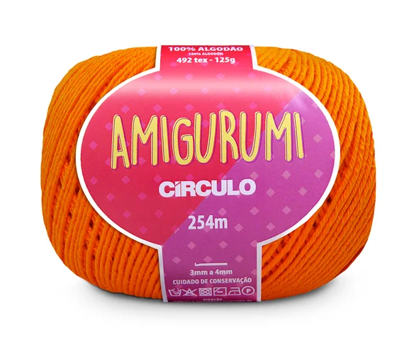 AMIGURUMI CÍRCULO 125g - TANGERINA - 4445