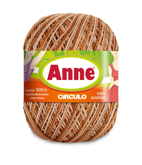 LINHA ANNE MULTICOLOR 500m CÍRCULO - DESERTO - 9435#