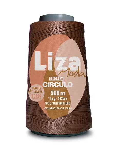 LINHA LIZA GROSSA CÍRCULO - CHOCOLATE - 7382
