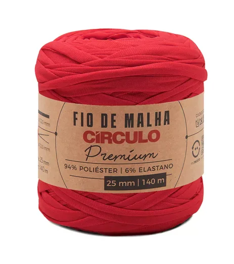 FIO DE MALHA PREMIUM CÍRCULO - CARMIM - 3528