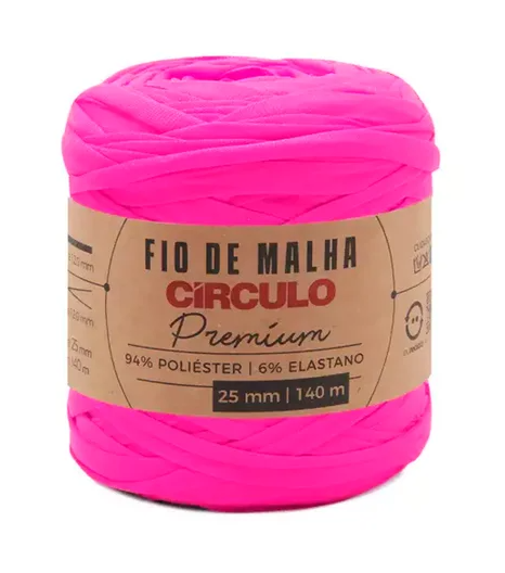 FIO DE MALHA PREMIUM CÍRCULO - ROSA TROPICAL - 3230