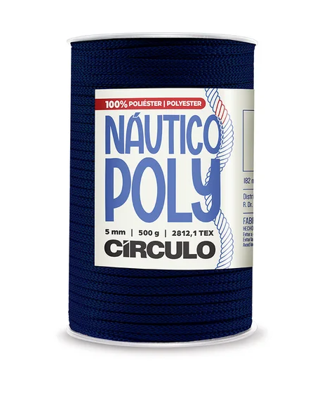 FIO NAÚTICO POLY CÍRCULO 5mm - 500g - AZUL MARINHO - 2856