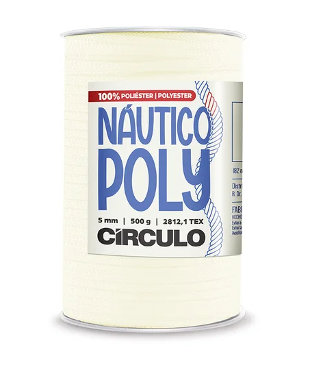 FIO NAÚTICO POLY CÍRCULO 5mm - 500g - CREME -1074