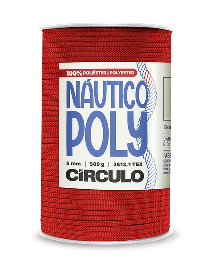 FIO NAÚTICO POLY CÍRCULO 5mm - 500g - VERMELHO CIRCULO - 3402