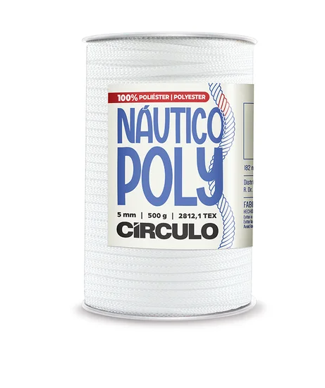FIO NAÚTICO POLY CÍRCULO 5mm - 500g - BRANCO - 8001