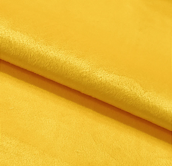Tecido Velboa Amarelo Canário