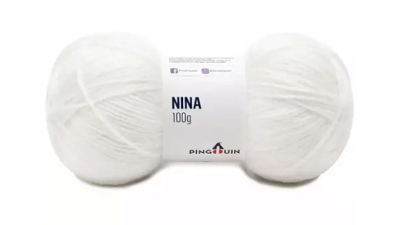 Fio Nina Pingouin 100g - 0002 Branco