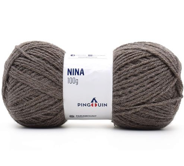 Fio Nina Pingouin 100g - 0806 Mescla Cinza