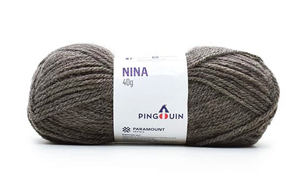 Fio Nina Pingouin 40g - 0806 Mescla Cinza