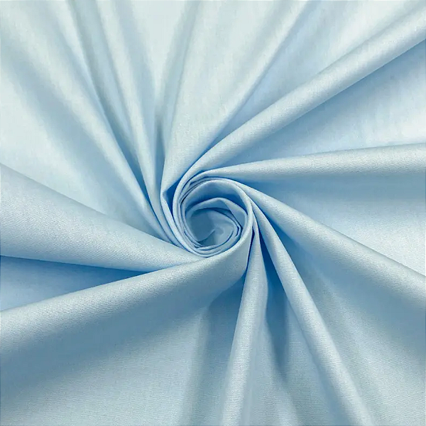 Tecido Tricoline Lisa Azul Bebê