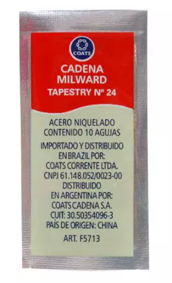 AGULHA DE BORDAR PONTO CRUZ - N°24 - ENVELOPE COM 10 UNID