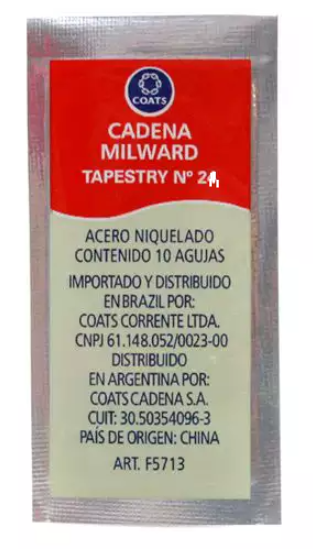 AGULHA DE BORDAR PONTO CRUZ - N°22 - ENVELOPE COM 10 UNID