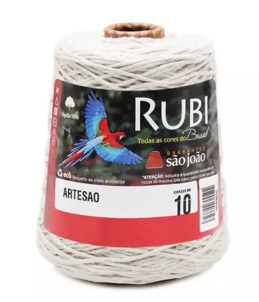 BARBANTE SÃO JOÃO RUBI CRU 620g c/ 368mts - 10 FIOS