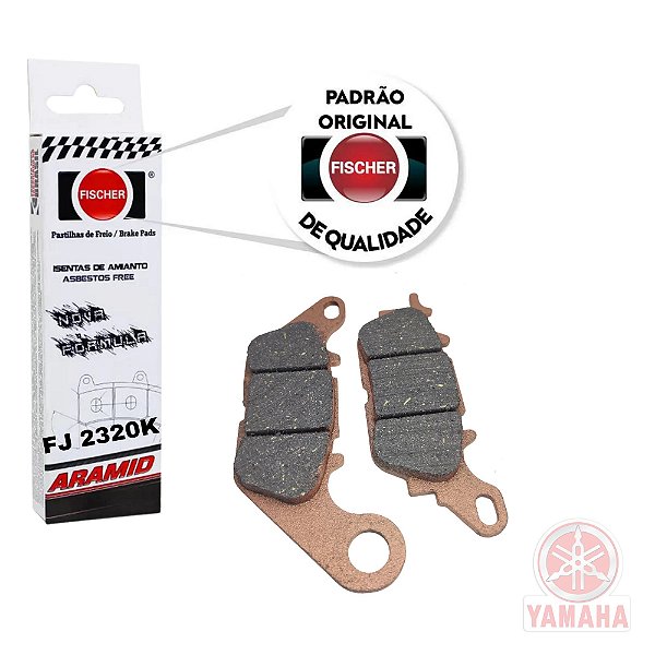 PASTILHA FREIO FISCHER FJ 2320 - YBR FACTOR/FAZER 150 ARAMID