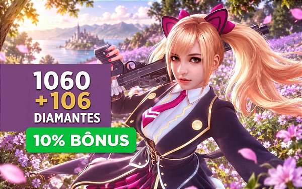 Recarga Free Fire 1060 Diamantes + 10% de Bônus