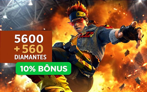 Recarga Free Fire 5600 Diamantes + 10% de Bônus