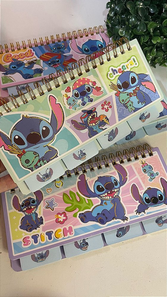 Caderninho Horizontal c/ Divisórias STITCH