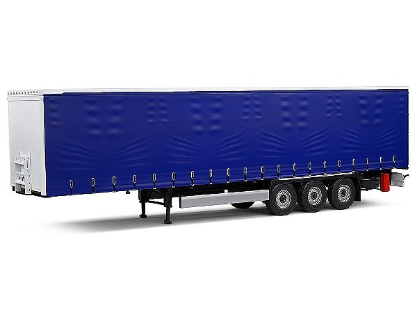 Carreta Reboque Furgão 1:24 Solido Azul
