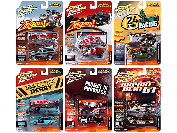 Caixa c/ 06  - Street Freak 2023 Release 1 Set B 1:64 Johnny Lightning