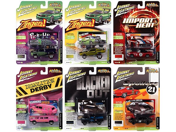 Caixa c/ 06  - Street Freak 2021 Release 3 Set A 1:64 Johnny Lightning