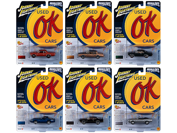 Caixa c/ 06  - Muscle Cars USA 2023 Release 1 Set B 1:64 Johnny Lightning
