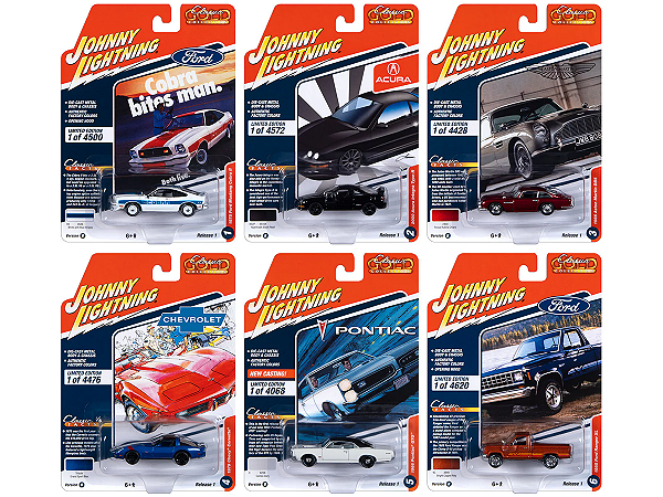 Caixa c/ 06  - Classic Gold 2023 Release 1 Set B 1:64 Johnny Lightning