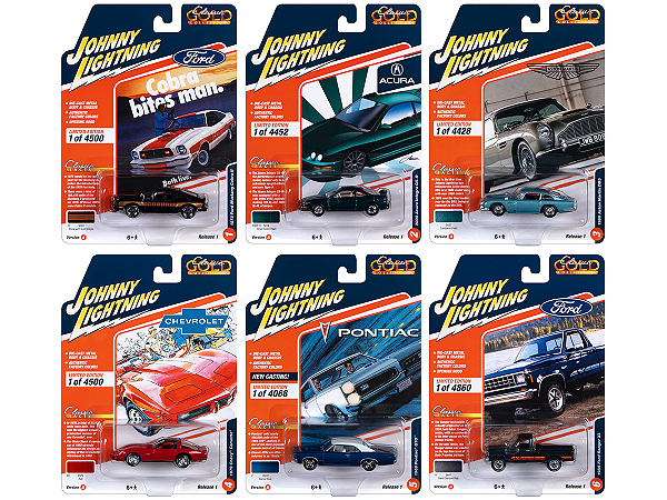 Caixa c/ 06  - Classic Gold 2023 Release 1 Set A 1:64 Johnny Lightning