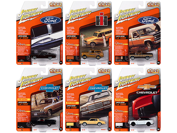Caixa c/ 06  - Classic Gold 2022 Release 1 Set B 1:64 Johnny Lightning