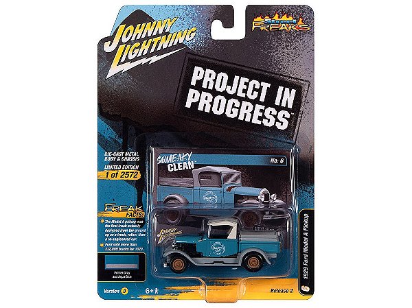 Ford Model A 1929 R2B 1:64 Johnny Lightning Azul