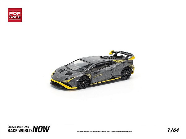 Lamborghini Huracan STO 1:64 POP RACE Cinza - 3