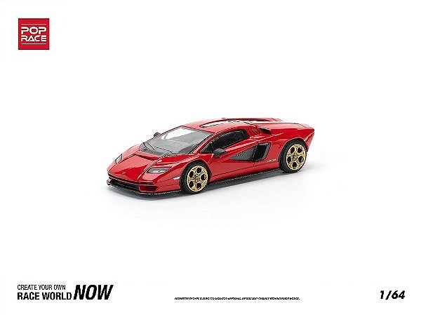 Lamborghini Countach LPI-800 1:64 POP RACE Vermelho - 3